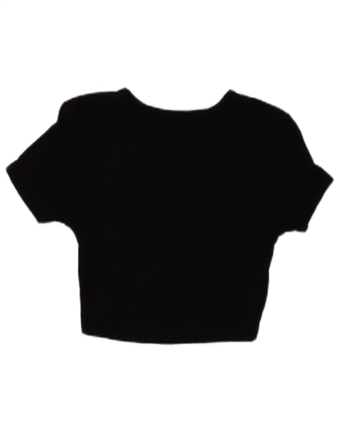 Camiseta Zara Feminina Crop Top UK 12 Médio Preto