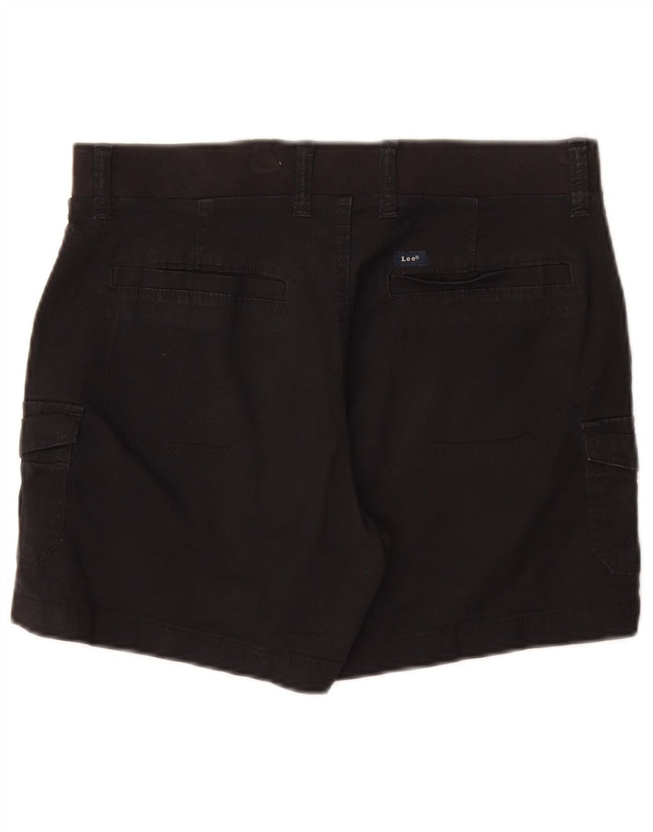 Shorts cargo feminino Lee de cintura média e ajuste relaxado US 8 médio W30 algodão preto