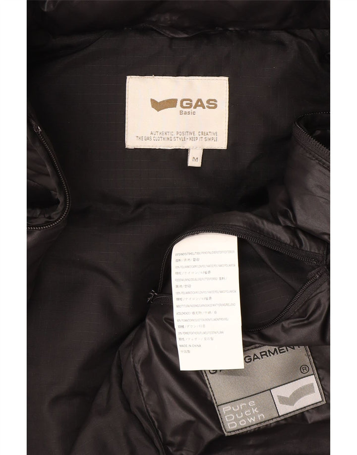 Colete acolchoado com capuz feminino Gas UK 12 médio preto poliamida