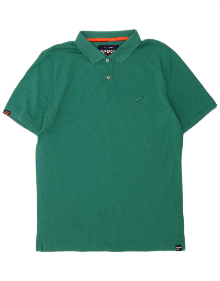 Camisa polo masculina Superdry grande algodão verde