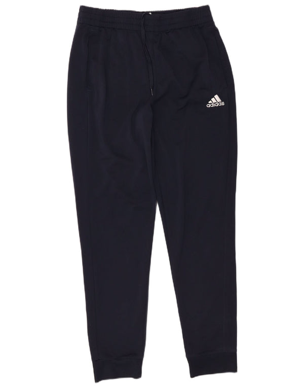 Calça de treino masculina Adidas Joggers UK 44/46 grande azul marinho poliéster