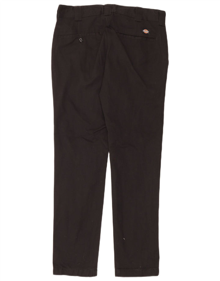 Calças Dickies Mens Slim Fit Chino W32 L32 Poliéster Preto