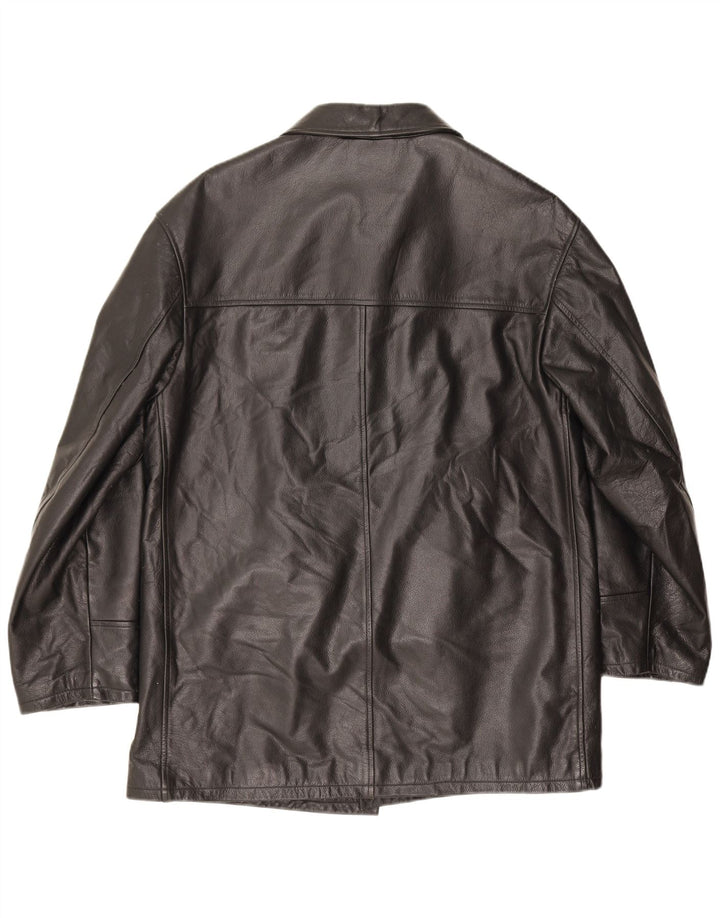 Jaqueta de couro masculina Conbipel IT 50 grande couro preto