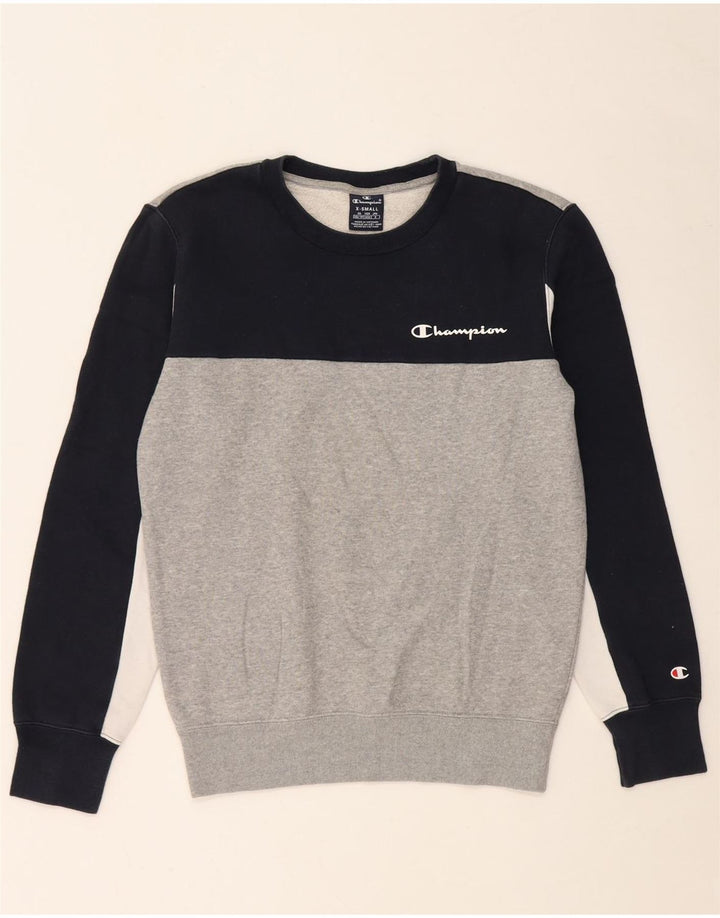 Champion moletom masculino jumper XS algodão colorido colorblock