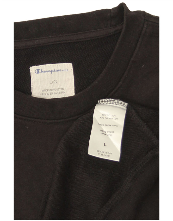Champion moletom gráfico masculino jumper grande algodão preto