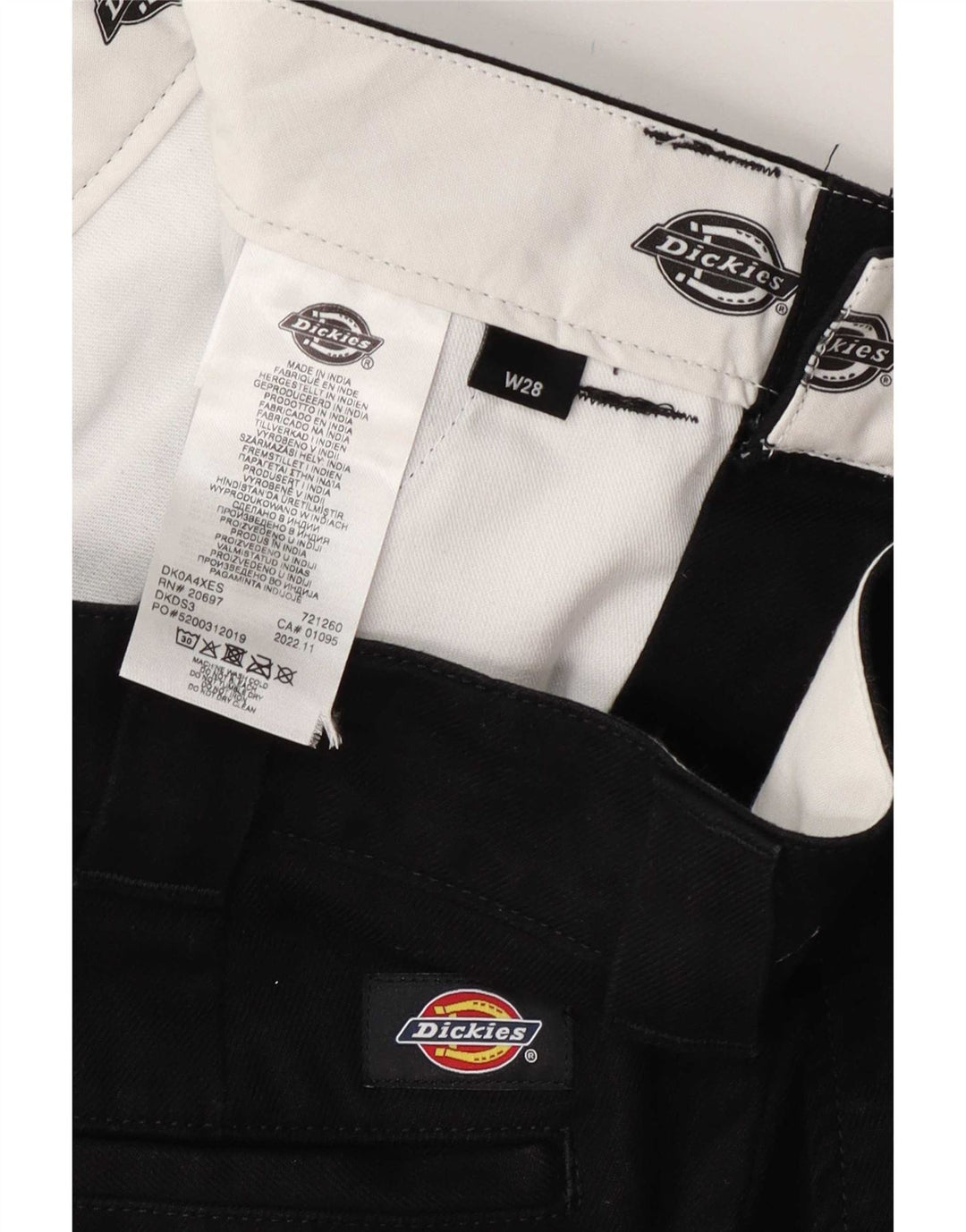 Shorts Chino Masculino Dickies W28 Pequeno Algodão Preto