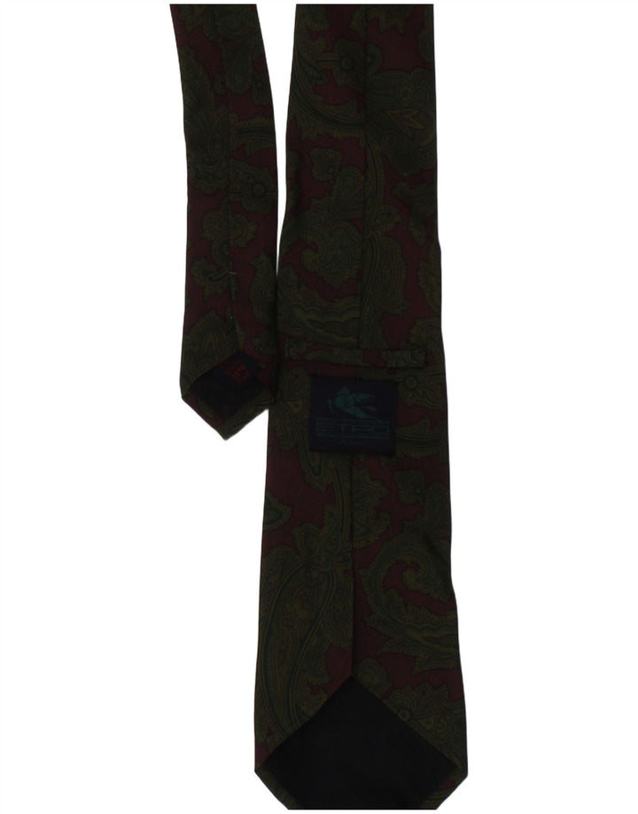 Gravata masculina Etro tamanho único caqui paisley seda