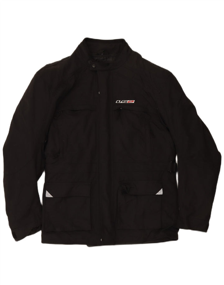 Jaqueta masculina LS2 Apparel Graphic Racer UK 48 4XL poliamida preta