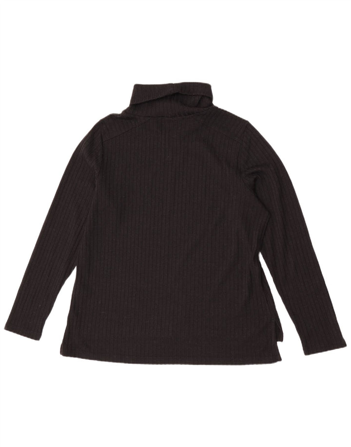 Suéter feminino Marks & Spencer com gola redonda Reino Unido 18 XL poliéster preto