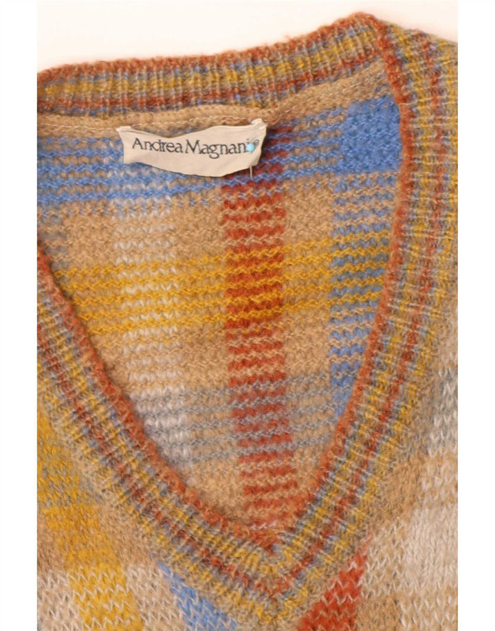 Colete masculino vintage regata grande xadrez multicolorido
