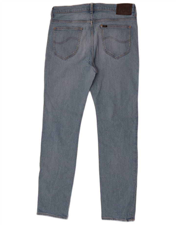 Lee Mens Rider Slim Jeans W34 L32 Azul Algodão
