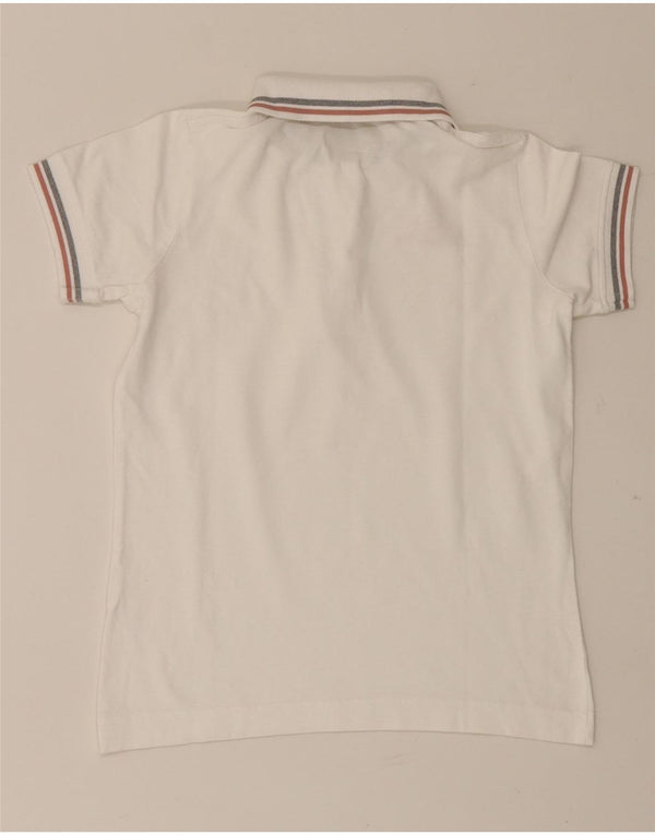 Camisa polo feminina Kappa UK 10 pequena algodão branco