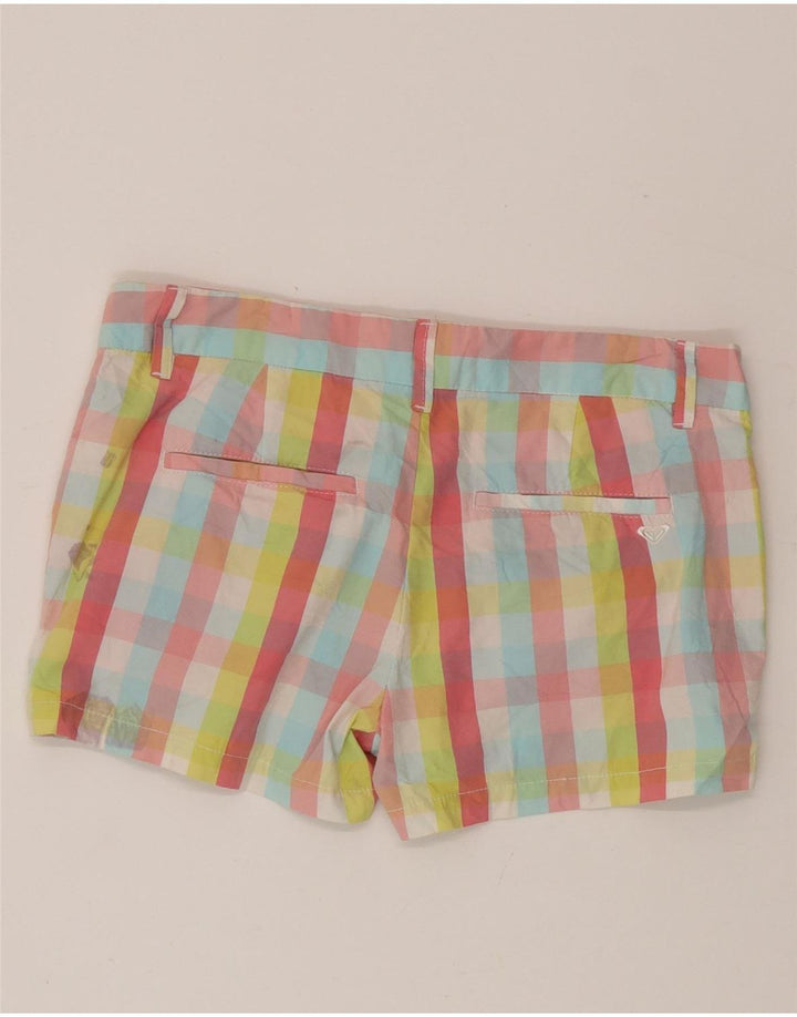 Hot Pants Feminino Roxy Médio W30 Algodão Gingham Multicolorido