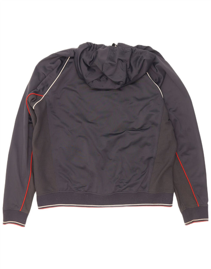 Suéter Asics masculino com capuz e zíper XL azul marinho bloco colorido