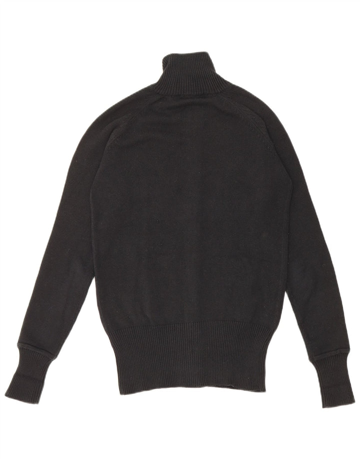 Suéter cardigã feminino Zara Reino Unido 12 algodão preto médio