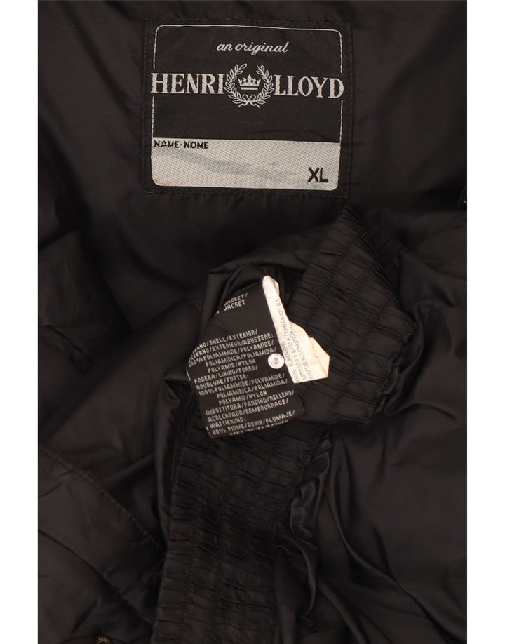 Jaqueta masculina acolchoada com capuz Henri Lloyd UK 42 XL poliamida preta