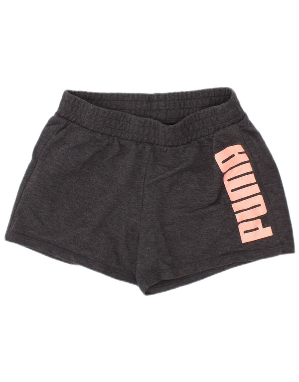 Shorts esportivos gráficos Puma Boys 7-8 anos cinza