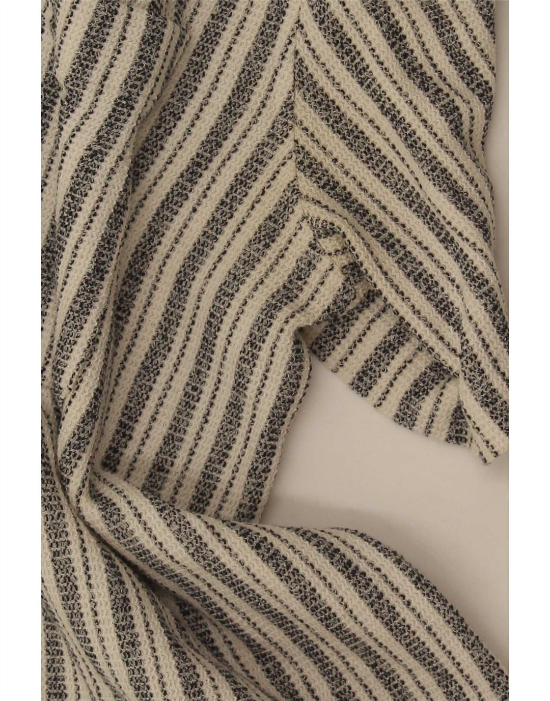 Zara Camisa masculina de manga curta e ajuste relaxado grande listrado cinza