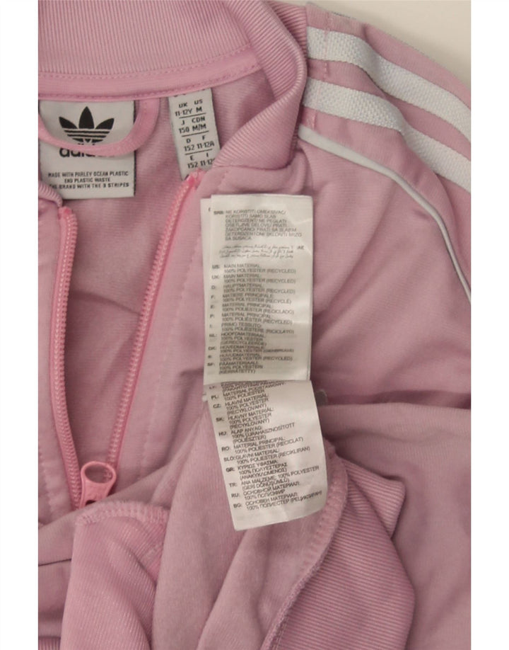 Jaqueta Adidas Meninas Treino Top 11-12 Anos Rosa Poliéster