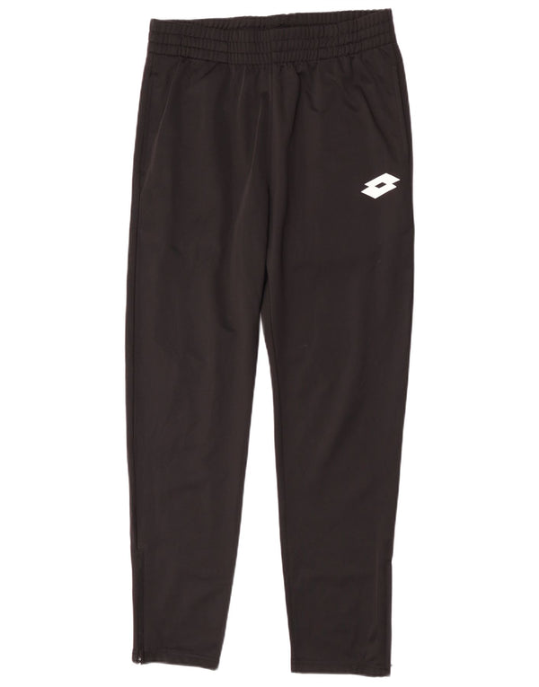 Calça de treino masculina Lotto pequena preta de poliéster