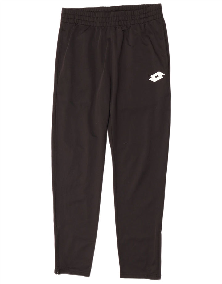 Calça de treino masculina Lotto pequena preta de poliéster