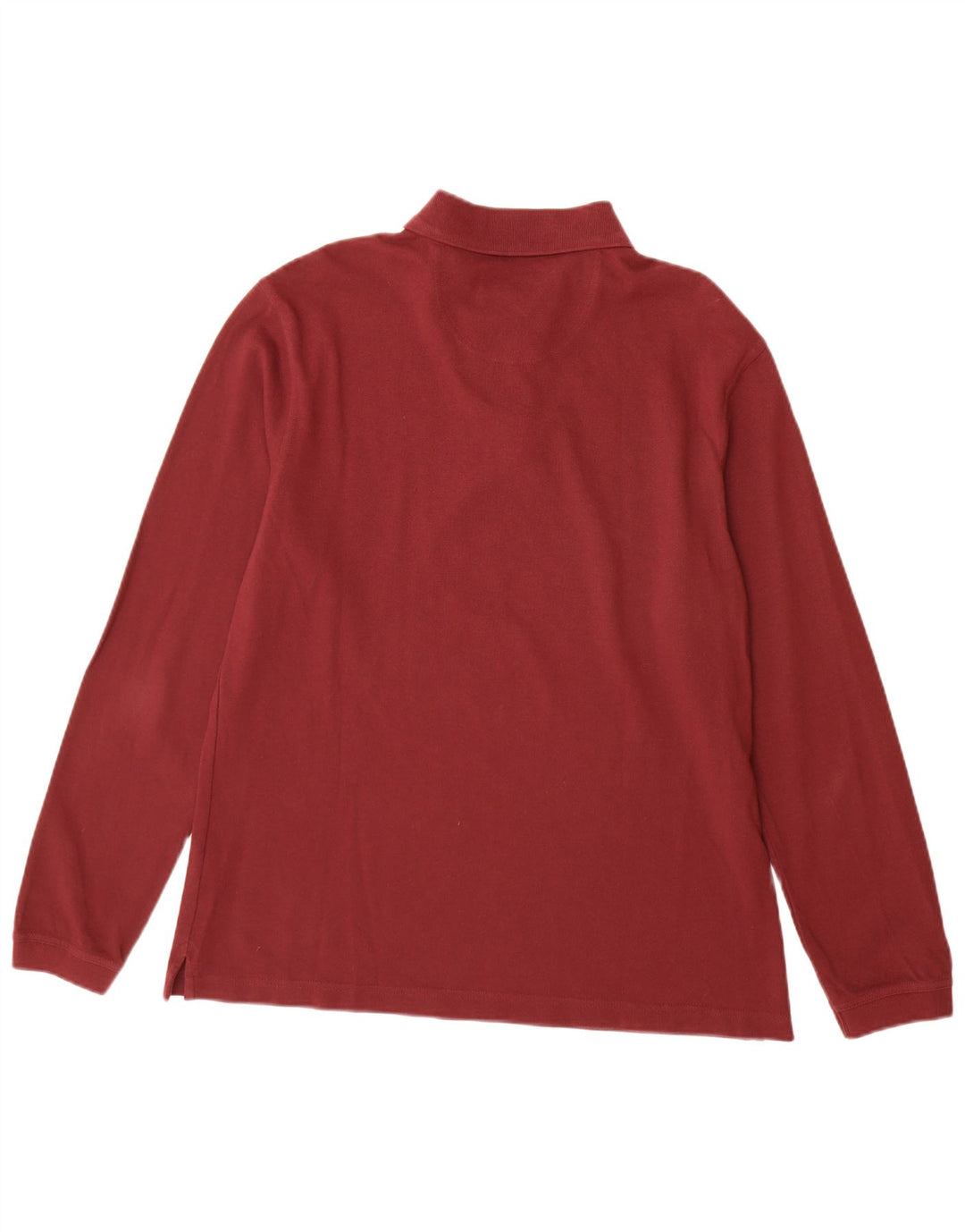 Camisa polo masculina de manga comprida BARBOUR XL algodão Borgonha