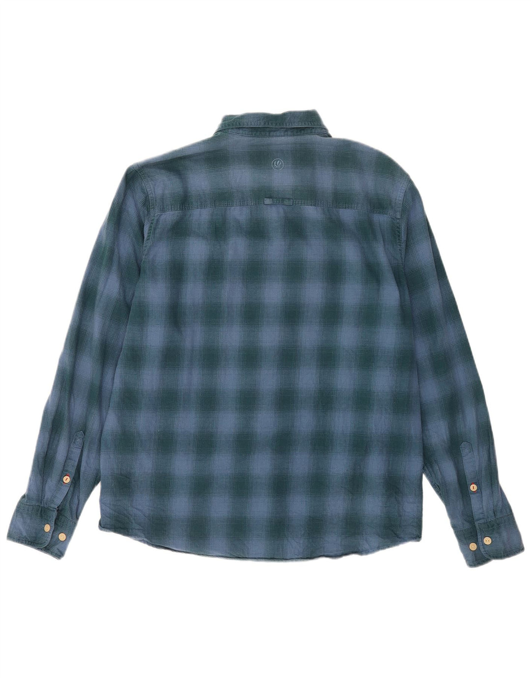 Camisa de flanela masculina Fat Face Classic Fit grande algodão xadrez azul