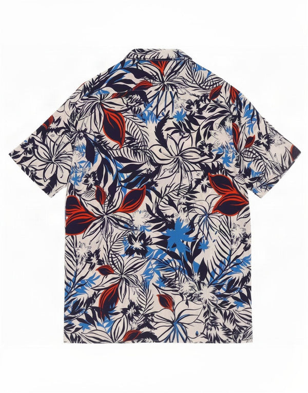 Zara Mens Short Sleeve Relaxed Fit Shirt Medium Multicoloured Floral