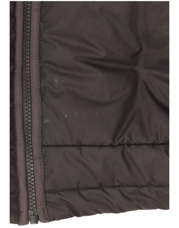 Jaqueta acolchoada com capuz Nike Therma-Fit masculina UK 38 poliéster preto médio