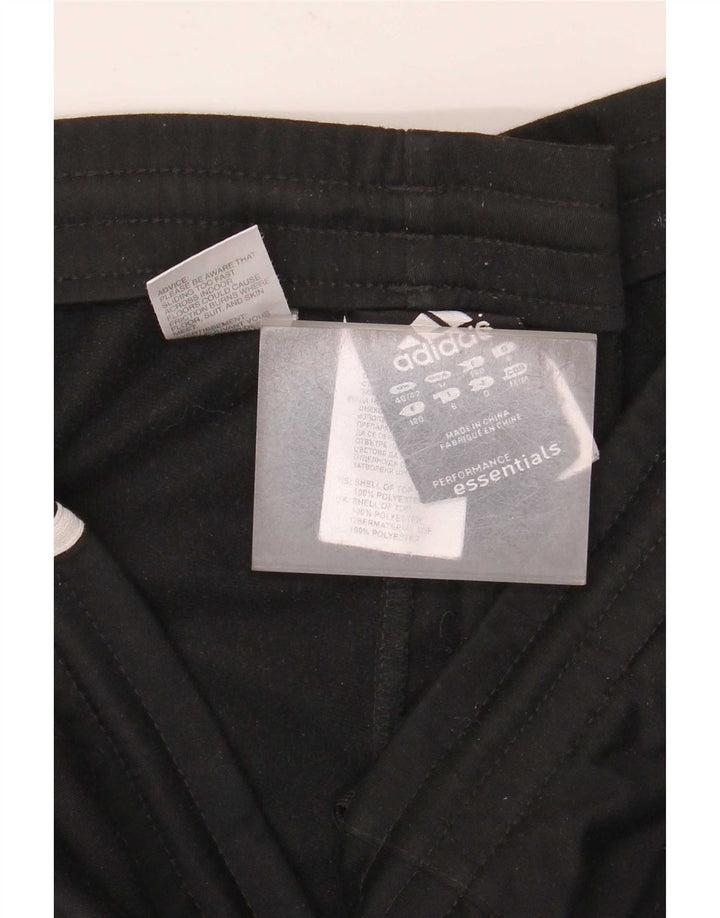 Calças de treino masculinas Adidas UK 40/42 poliéster preto médio