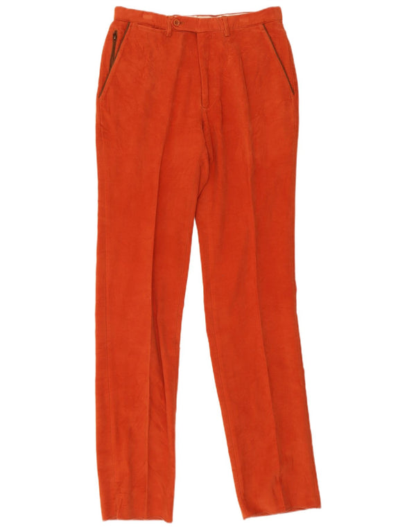 Beretta Mens Slim Suit Calça W32 L36 Algodão Laranja
