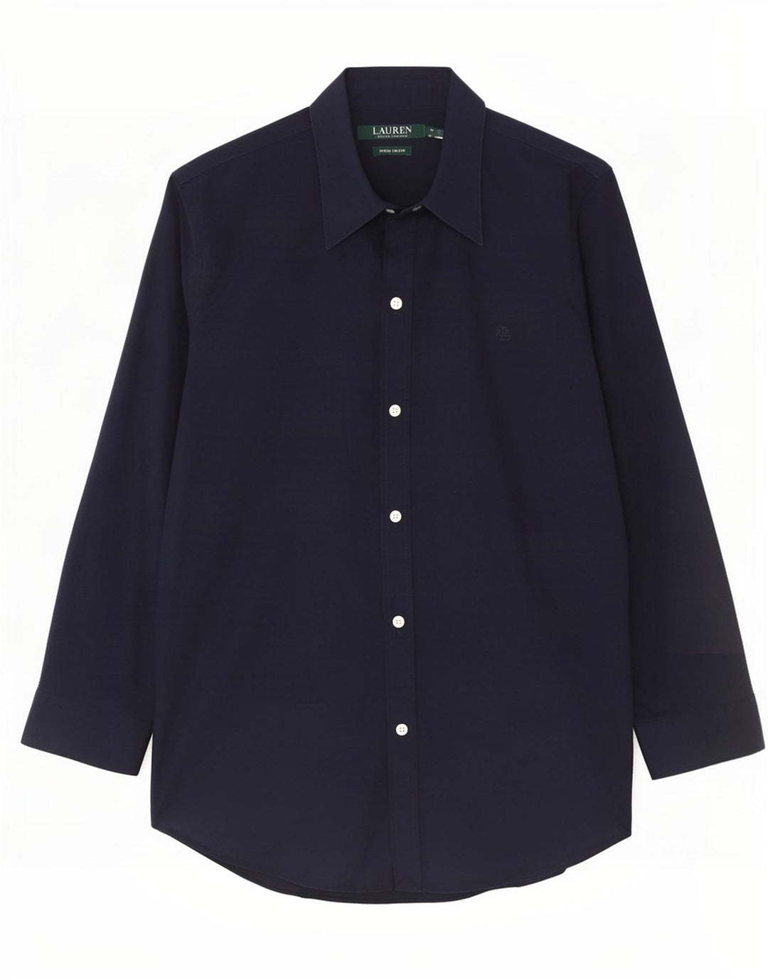 Camisa feminina Ralph Lauren Reino Unido 14 algodão azul marinho médio