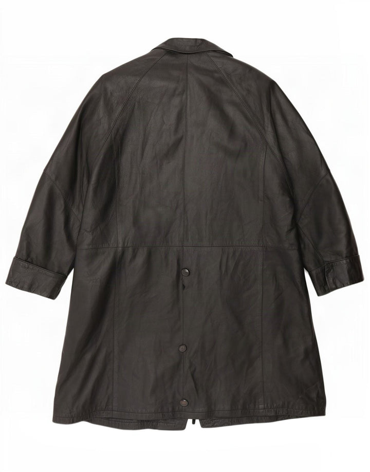 Casaco de couro feminino Douglas UK 16 grande preto