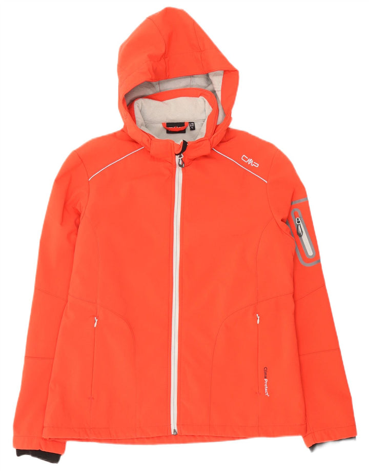Jaqueta corta-vento com capuz feminino CMP EU 42 poliéster laranja grande