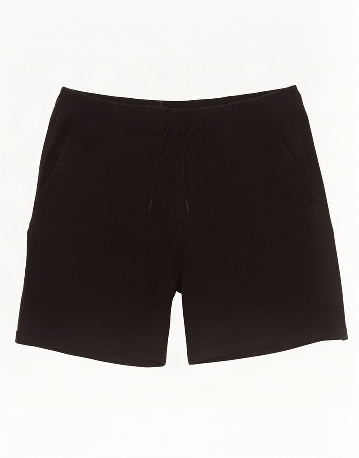 Zara Mens Chino Shorts XL W34 Algodão Preto