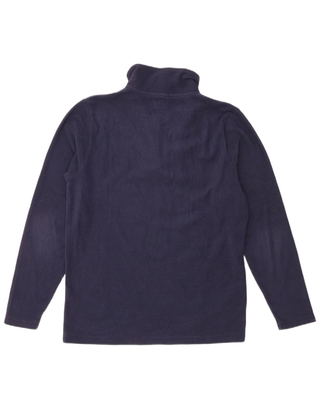 Suéter masculino de lã com zíper e gola Avirex, poliéster azul marinho médio