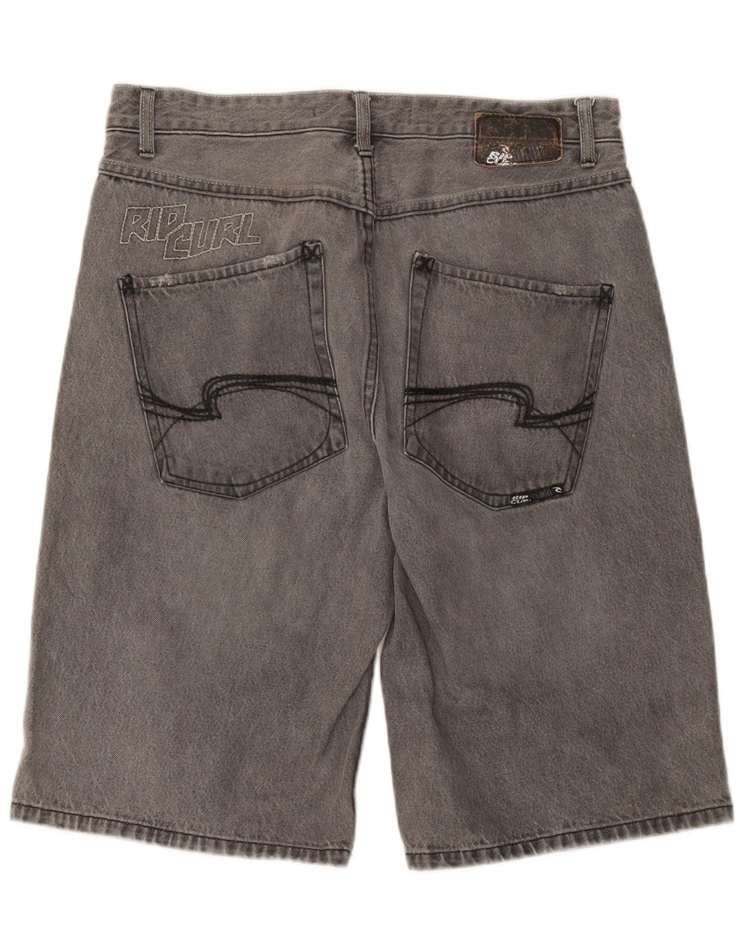 Shorts jeans masculino Rip Curl W36 grande algodão cinza