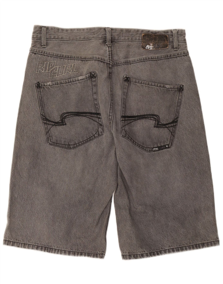 Shorts jeans masculino Rip Curl W36 grande algodão cinza