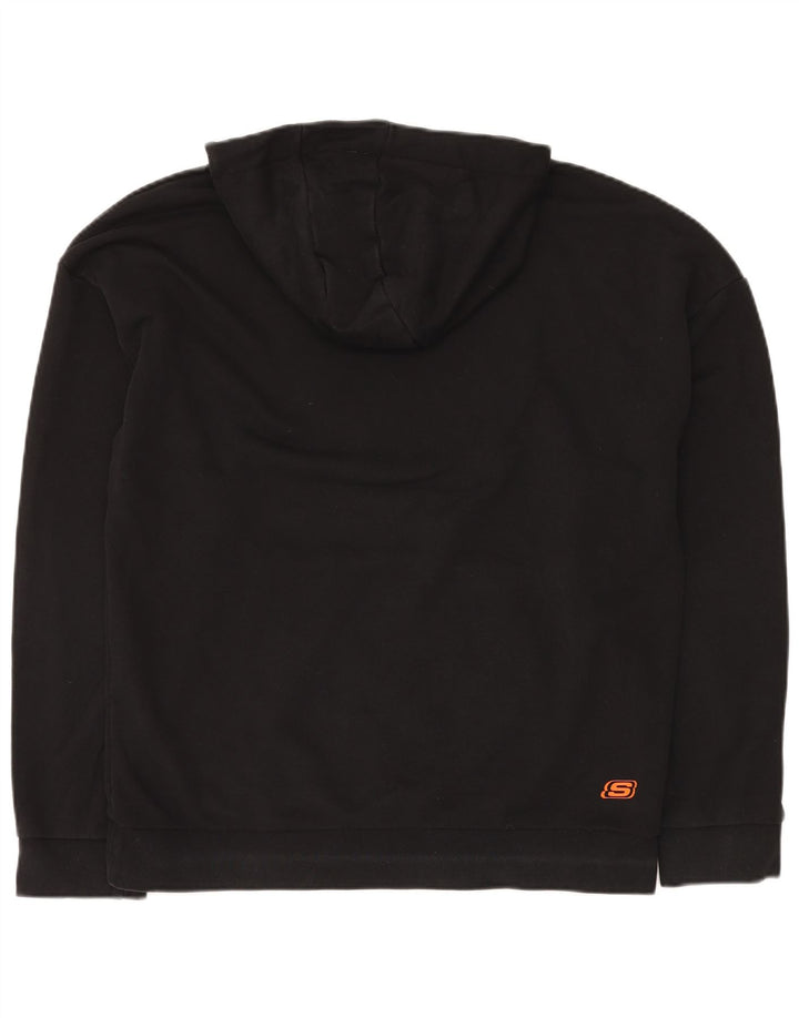 SKECHERS moletom com capuz masculino grande algodão preto