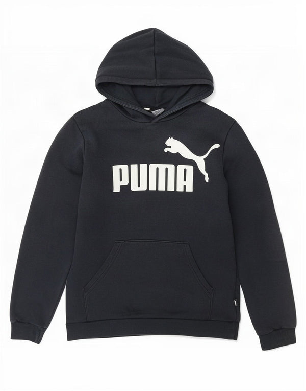Jumper com capuz gráfico Puma Boys 13-14 anos preto algodão