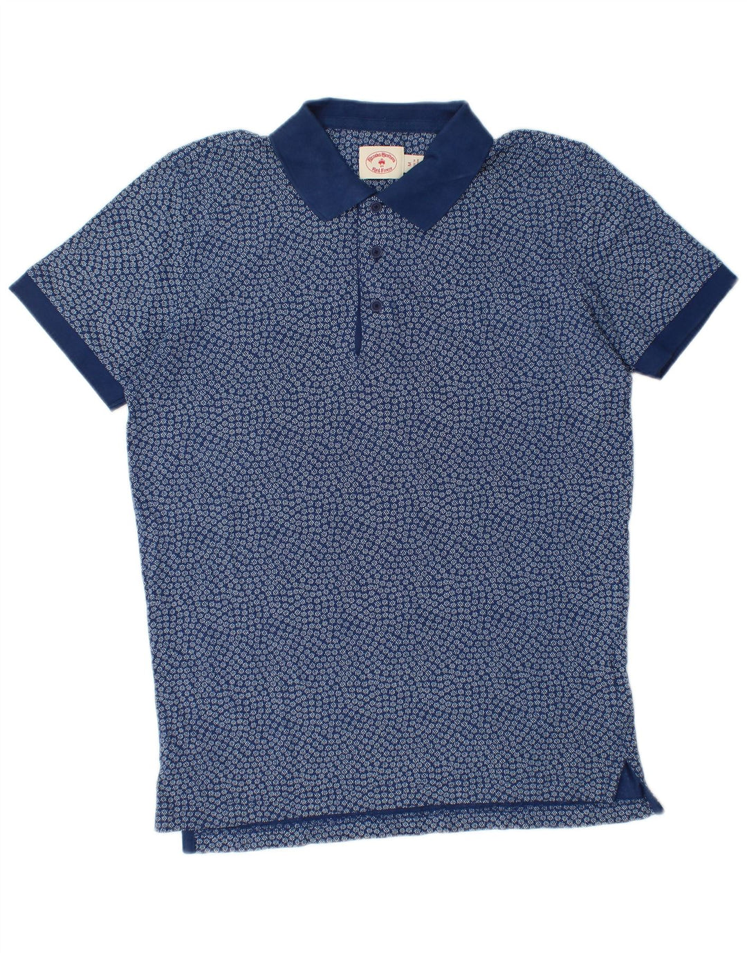 Camisa polo masculina Brooks Brothers algodão floral azul médio