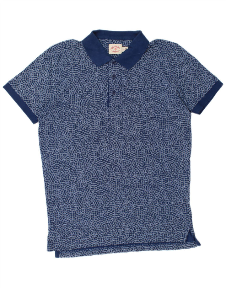 Camisa polo masculina Brooks Brothers algodão floral azul médio