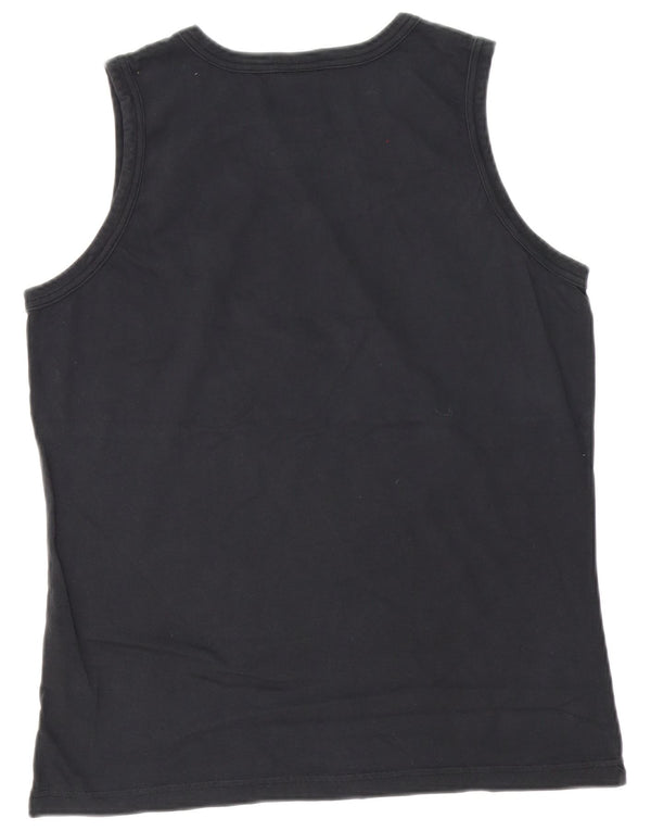 Nike Mens Graphic Vest Top UK 42/44 Grande Algodão Preto
