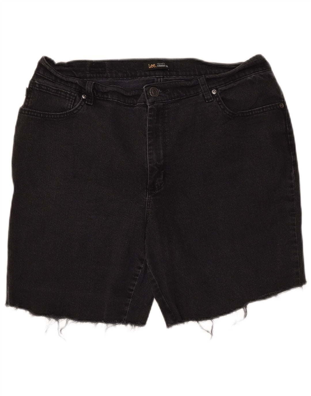 LEE Shorts jeans feminino com ajuste relaxado W34 grande preto