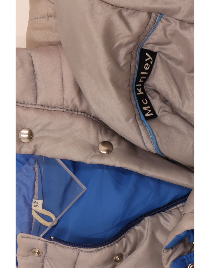 Jaqueta acolchoada com capuz masculina MC Kinley IT 46 poliéster cinza pequeno