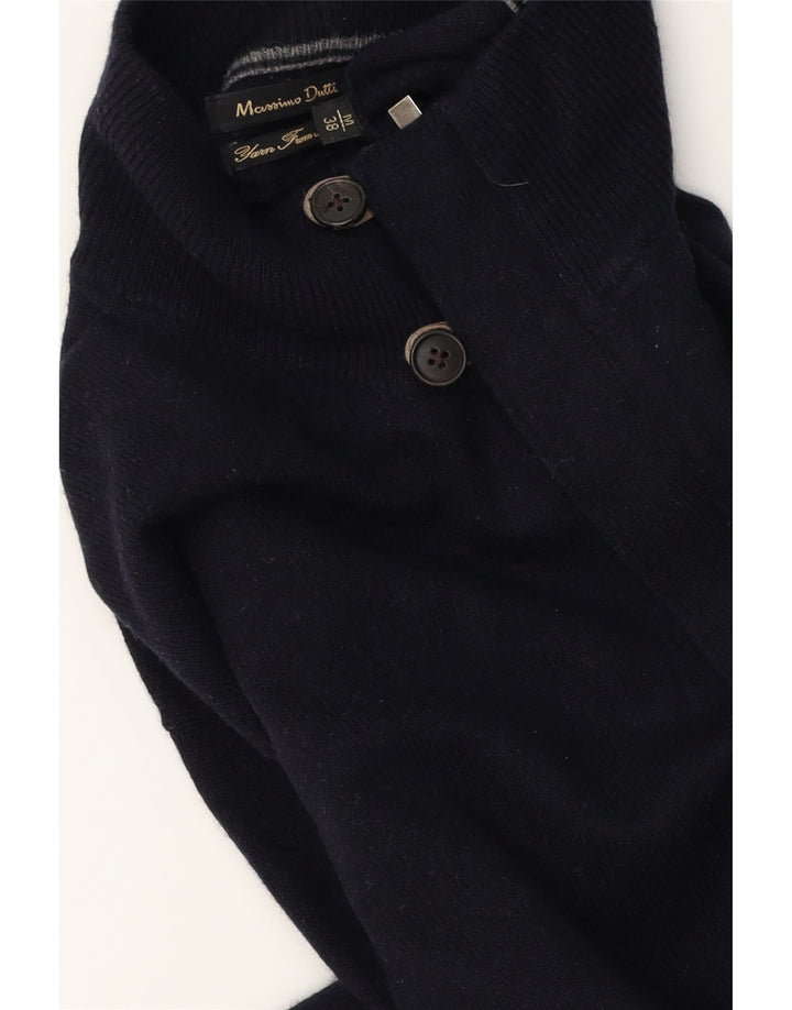 Suéter cardigã masculino Massimo Dutti médio azul marinho