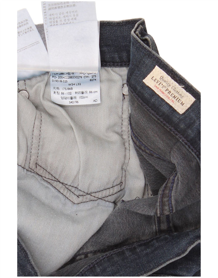 Jeans skinny masculino Levi's W34 L32 azul algodão