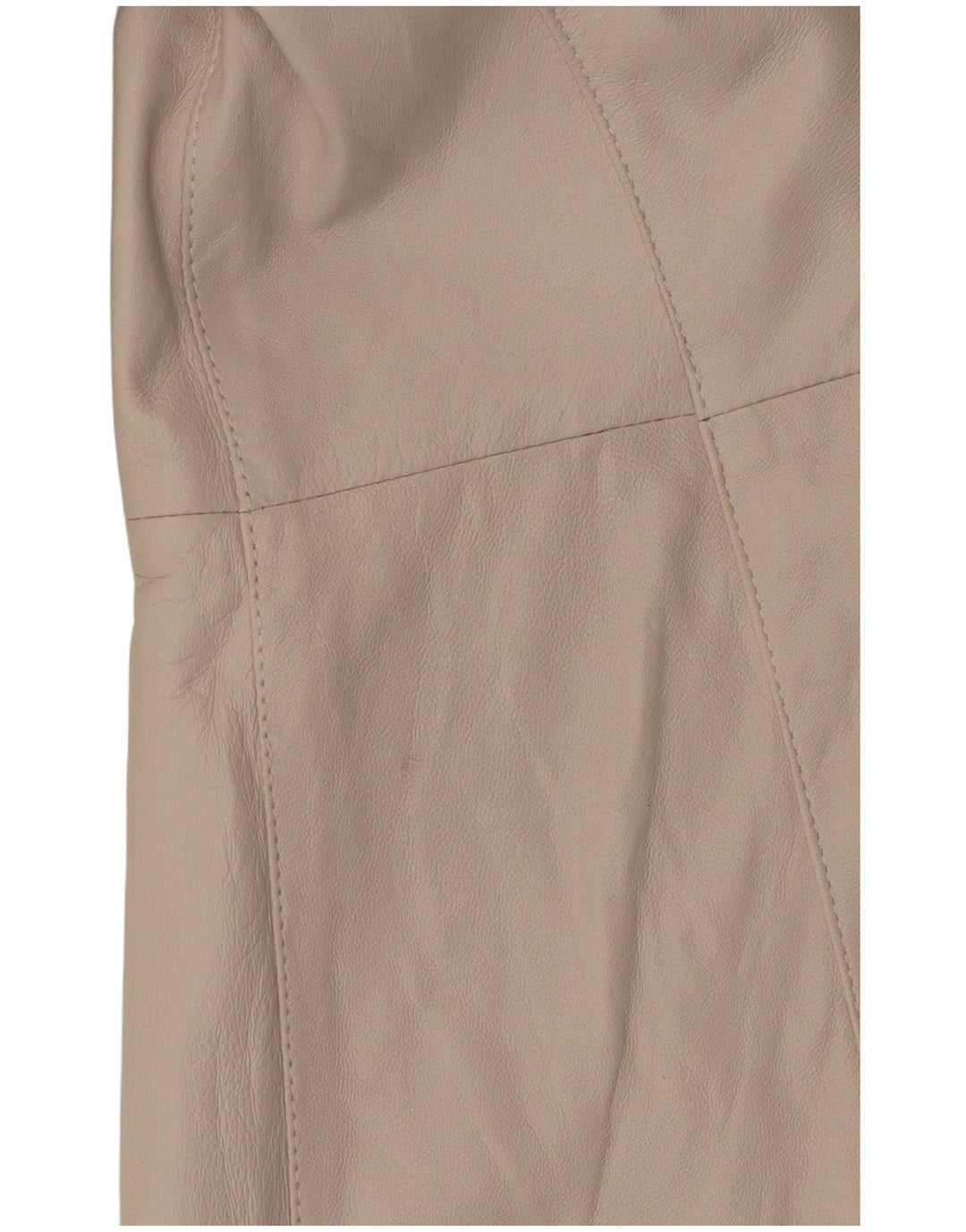 Casaco de couro feminino vintage IT 42 médio couro branco