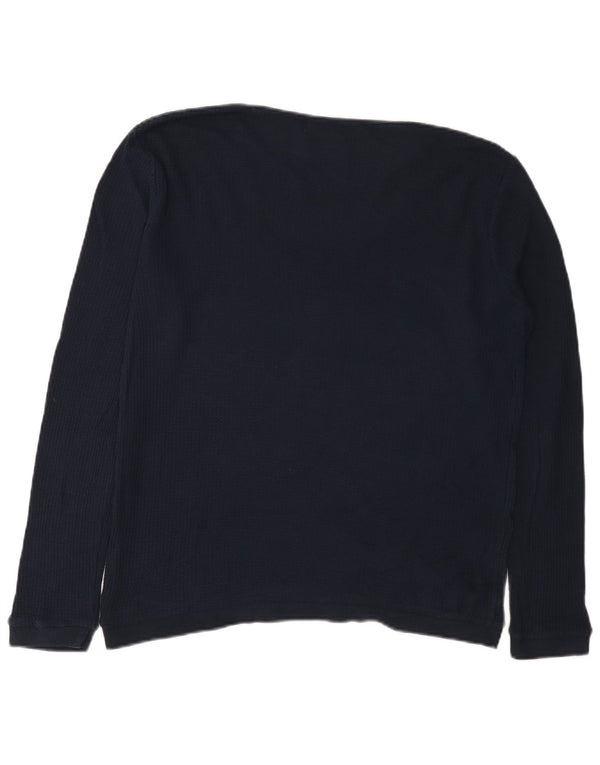 Zara Suéter masculino com gola canoa médio azul marinho