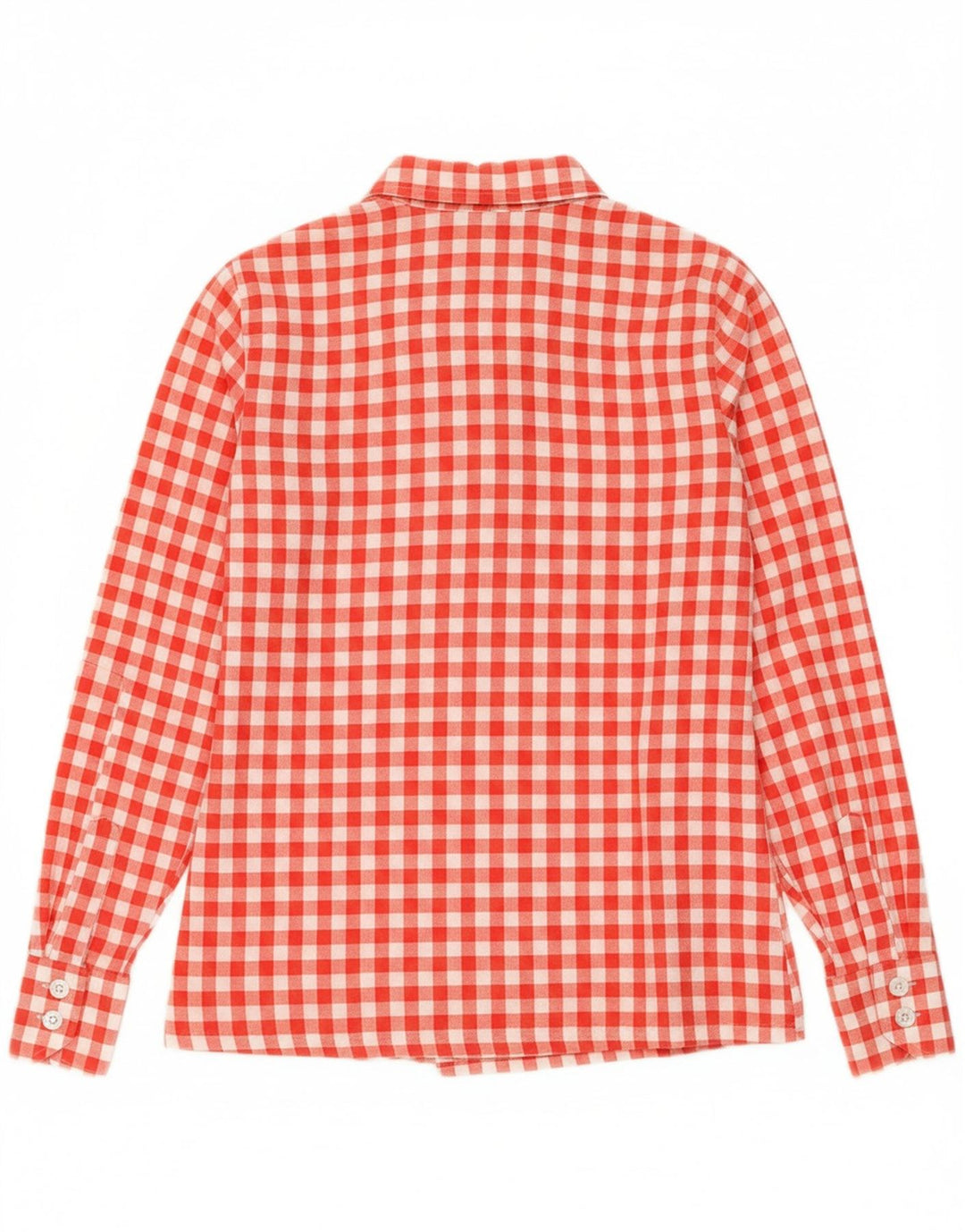 Camisa feminina SCALA UK 10 pequena algodão guingão vermelho